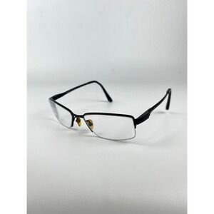 Robert Mitchel RM 1009 Men's Eyeglasses Frame Black Plastic Half Rim 54-17-140mm